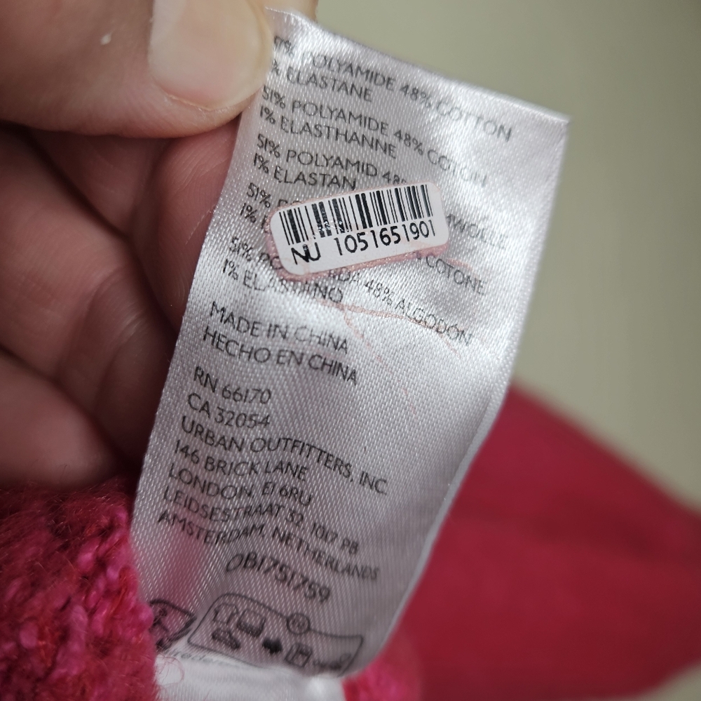 Free People Katie Knit Pullover Sweater, Size M, Pink, GUC - Picture 7 of 8